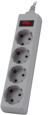 Сетевой фильтр Buro 400SL-5-G 5м (4 розетки) серый (пакет ПЭ)