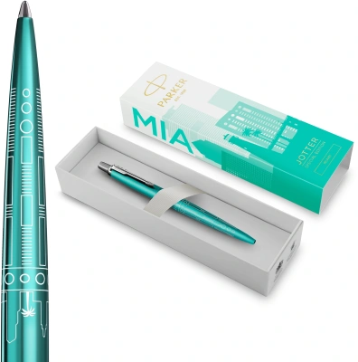 Ручка шариков. Parker Jotter Global Icons SE Miami K179 (2221602) бирюзовый M син. черн. подар.кор.