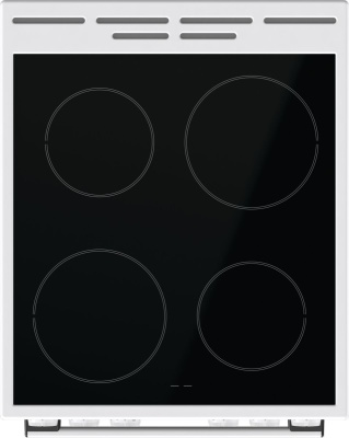 Плита Электрическая Gorenje Essential GEC5A41WG белый/черный стеклокерамика (без крышки)