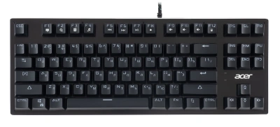 Клавиатура Acer OKW126 механическая черный USB Multimedia for gamer для ноутбука LED (ZL.KBDEE.00G) кабель 1.8м