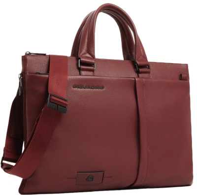 Деловая сумка мужская Piquadro Russel CA4021W137/CU с отделением для ноутбука 15.6" красное дерево натур.кожа