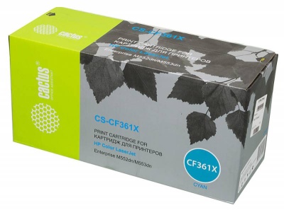 Картридж лазерный Cactus CS-CF361X CF361X голубой (9500стр.) для HP CLJ M552dn/M553dn
