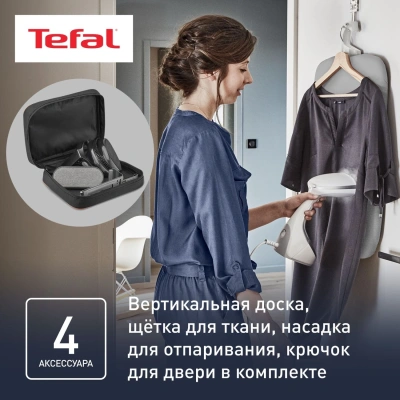 Отпариватель ручной Tefal Access Steam Pocket DT9130E0 1600Вт белый/серебристый