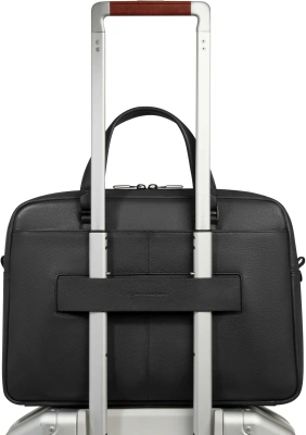 Деловая сумка мужская Piquadro Ael CA6920S142/N с отделением для ноутбука 14" черная натур.кожа