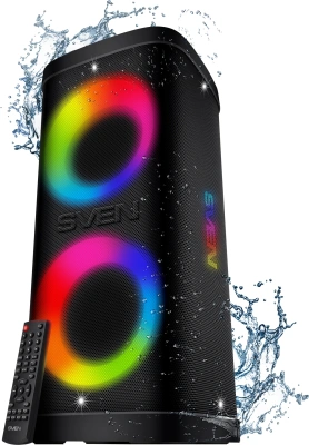 Колонка порт. Sven АС PS-950 черный 160W Mono BT/3.5Jack 8800mAh (SV-022396)