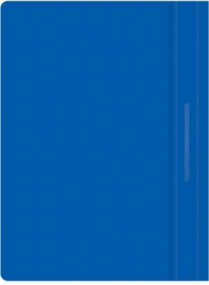 Папка-скоросшиватель Silwerhof SE-PSE20/BLU A4 прозрач.верх.лист пластик синий 0.11/0.13