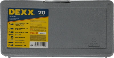 Набор инструментов Dexx 27602-H20 20 предметов (жесткий кейс)