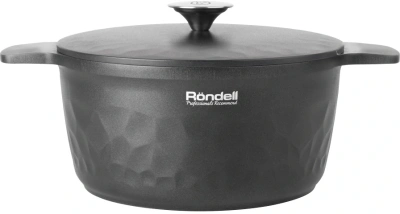Кастрюля Rondell ArtDeco RDA-1254 4.8л. d=24см (с крышкой) черный