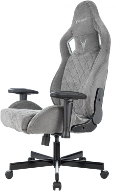Кресло игровое Knight Outrider LTD серый Light-19 с подголов. крестов. металл