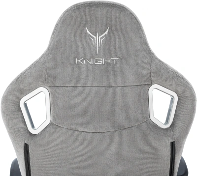 Кресло игровое Knight Outrider LTD серый Light-19 с подголов. крестов. металл