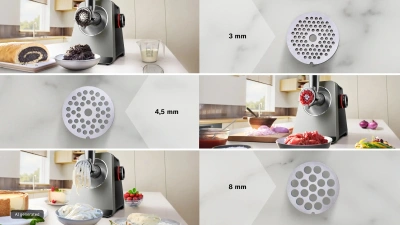 Мясорубка Bosch Series 8 MFWS840M 2500Вт черный