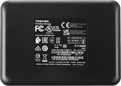 Жесткий диск Toshiba USB3.0 2TB HDTB520EK3AA Canvio Basics 2.5" черный