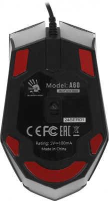 Мышь A4Tech Bloody A60A черный оптическая 6200dpi USB 8but (A60 ACTIVATED)