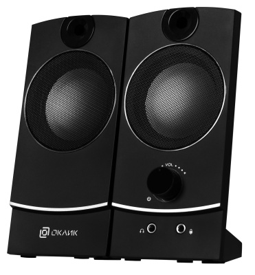 Колонки Оклик OK-118 2.0 черный 4Вт