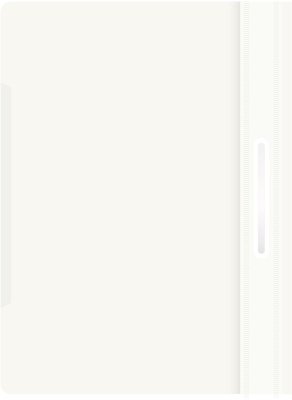 Папка-скоросшиватель Бюрократ -PS20WH A4 прозрач.верх.лист пластик белый 0.12/0.16