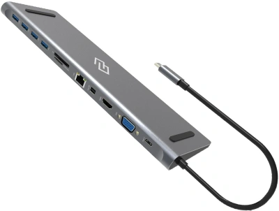 Стыковочная станция Digma DS-990UC_G USB Type-C серый 1xHDMI 1xDP 1xVGA 1xRJ-45 1xUSB Type-C 3xUSB 3.0