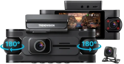 Видеорегистратор TrendVision Proof 360 GPS Ultra черный 2Mpix 2160x3840 2160p 150гр. GPS SigmaStar SSC8838G