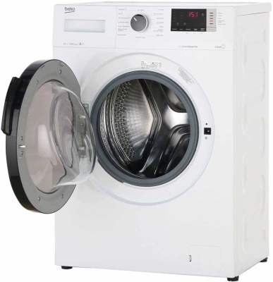 Стиральная машина Beko WSPE6H612W класс: A загр.фронтальная макс.:6.5кг белый инвертор