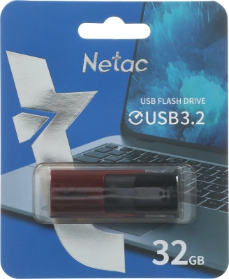 Флеш Диск Netac 32GB U182 NT03U182N-032G-32RE USB3.2 красный/черный