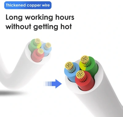 Сетевой фильтр Deli ET439 5м (5 розеток) белый (пакет ПЭ)