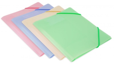 Папка на резинке Бюрократ Минерал GEMPR05PIN A4 пластик 0.5мм кор.30мм розовый аметист карман для визитки