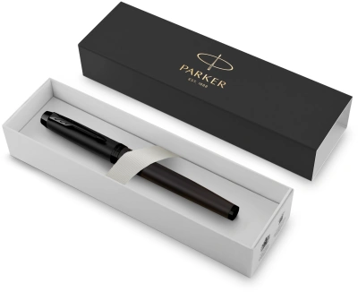 Ручка перьев. Parker IM Achromatic F317 (2127741) Matt Black F сталь нержавеющая подар.кор.