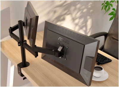 Кронштейн для мониторов Holder MDS-SU203-B черный 13"-32" макс.8кг настольный поворот и наклон верт.перемещ.