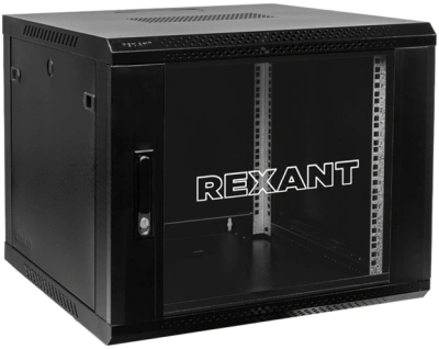 Шкаф коммутационный Rexant (04-0966-112) настенный 6U 600x600мм пер.дв.стекл 60кг серый 510мм 230град. 501мм сталь