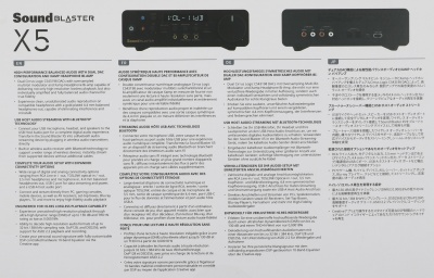 Звуковая карта Creative USB Sound Blaster X5 (Cirrus Logic CS43198) 5.1 Ret