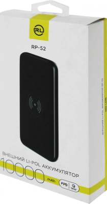 Мобильный аккумулятор Redline RP52 10000mAh 3A USB-A черный (УТ000032478)