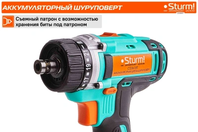Шуруповерт Sturm! CD3618T аккум. патрон:быстрозажимной (кейс в комплекте)