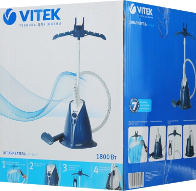 Отпариватель напольный Vitek VT-2437 1800Вт синий