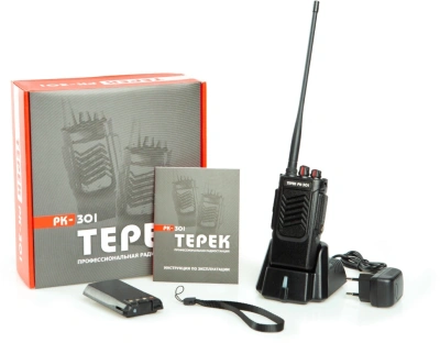 Рация Терек РК-301 U 16кан. до 15км (компл.:16шт) аккум. сигн.Аналоговый черный