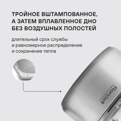 Ковш Rondell Solo RDS-1601 1.3л. d=16см (с крышкой) стальной