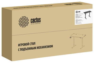 Стол для компьютера Cactus CS-ED-GBK электропривод столешница МДФ карбон каркас черный 120x60x72см