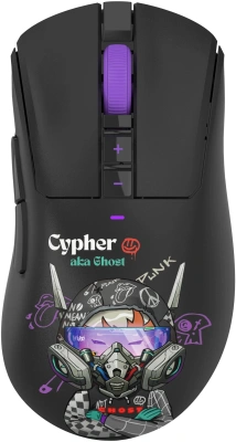 Мышь A4Tech Bloody R73 Pro черный/рисунок оптическая 26000dpi беспров. USB/USB-C 7but (R73 PRO CYPHER GHOST)