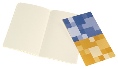 Блокнот Moleskine VOLANT QP713B41M17 Pocket 90x140мм 80стр. нелинованный мягкая обложка синий/желтый янтарный (2шт)