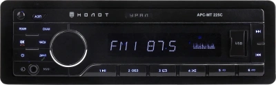 Автомагнитола Ural Молот АРС-МТ 225С 1DIN 4x180Вт v5.0 USB 2.0 AUX 2 (МОЛОТ АРС-МТ 225C)