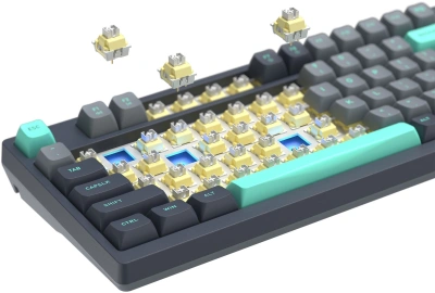 Клавиатура A4Tech FS300 механическая черный/серый USB for gamer LED (FS300 PANDA ROCK) кабель 1.8м