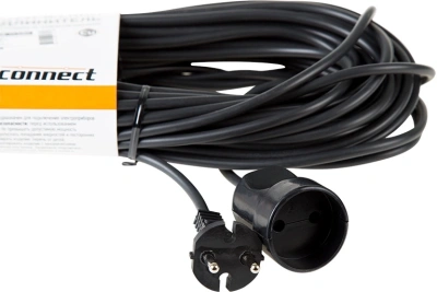 Удлинитель силовой PROconnect PROc-Uc (11-7114) 2x0.75кв.мм 1розет. 10м ПВС 6A без катушки черный