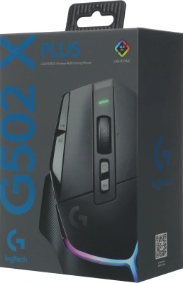 Мышь Logitech G502 X Plus черный оптическая 25600dpi беспров. USB 13but (910-006164)