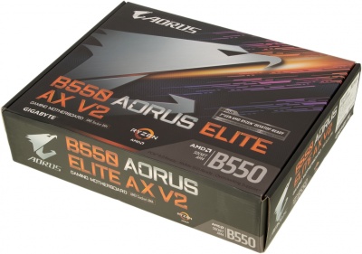 Материнская плата Gigabyte B550 AORUS ELITE AX V2 Soc-AM4 AMD B550 4xDDR4 ATX AC`97 8ch(7.1) 2.5Gg RAID+HDMI+DP