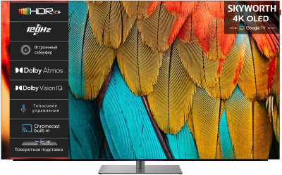 Телевизор OLED Skyworth 77" 77SXF9850 BM Series Frameless черный/черный 4K Ultra HD 120Hz DVB-T DVB-T2 DVB-C DVB-S DVB-S2 USB WiFi Smart TV