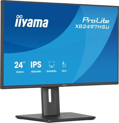 Монитор Iiyama 23.8" ProLite XB2497HSU-B1 черный IPS LED 16:9 M/M матовая HAS Piv 250cd 178гр/178гр 1920x1080 100Hz DP FHD USB 4.7кг