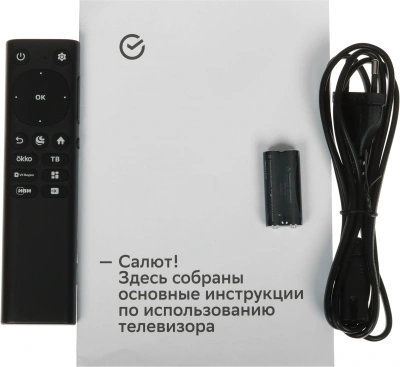 Телевизор LED Sber 50" SDX-50U5500DBB Салют ТВ Frameless черный 4K Ultra HD 60Hz DVB-T DVB-C DVB-S USB WiFi Smart TV