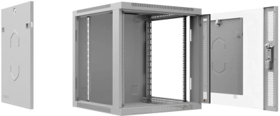 Шкаф коммутационный Cabeus (SH-05F-12U60/60-R) настенный 12U 600x600мм пер.дв.стекл 50кг RAL 7035 550мм 29кг 220град. 635мм IP20 сталь