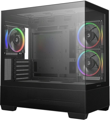 Корпус Deepcool CG380 3F черный без БП mATX 6x120mm 3x140mm 2xUSB3.0 audio bott PSU