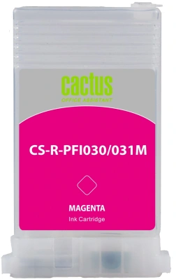 Картридж перезаправляемый струйный Cactus CS-R-PFI030/031M пурпурный (55мл) для Canon imagePrograf TA-20/30/TM-240/340 без чипа