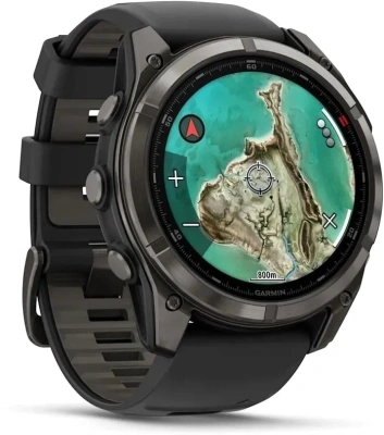 Смарт-часы Garmin Fenix 8 Pro 51мм 1.4" MicroLED корп.угольно-серый рем.черный разм.брасл.:127-225мм (010-03380-01)