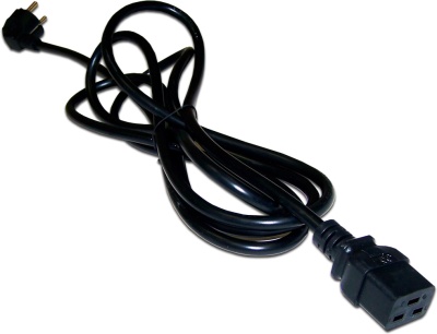 Шнур питания Lanmaster LAN-PP19/SHA-3.0-BK C19-Schuko проводник.:2x1.5мм2 3м 220В 16А черный